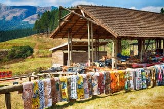 Colorful South African Handicrafts Display