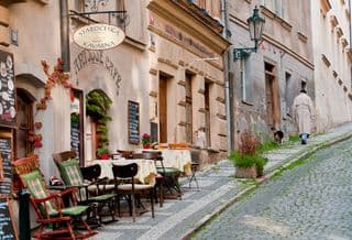 Narrow Prague Alleyway