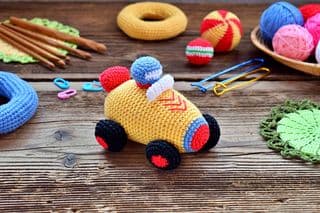 Handcrafted Amigurumi Racing Car