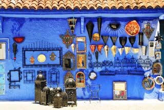 Traditional Moroccan Handicrafts Display
