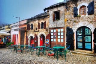 Rainy Afternoon in Mostar Old Town