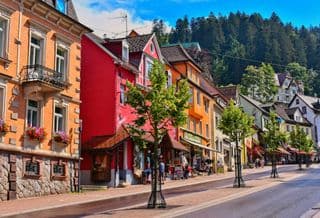 Colorful Streets of Triberg in the Black Forest