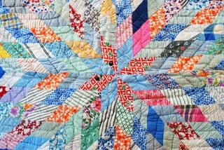 Colorful Vintage Patchwork Quilt