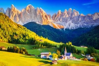 Lush Valley in the Dolomites, Italy
