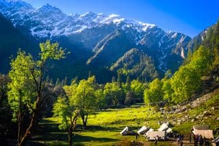 Camping in the Parvati Valley, Himalayas