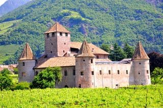 Medieval Maretsch Castle in Vineyards of South Tyrol