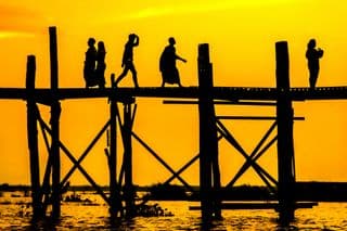 Evening Stroll Across the U-Bein Bridge