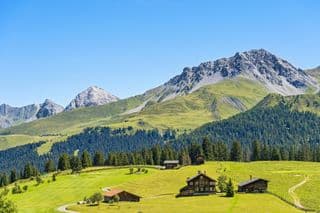 Summer in Arosa Bahnhof, Switzerland