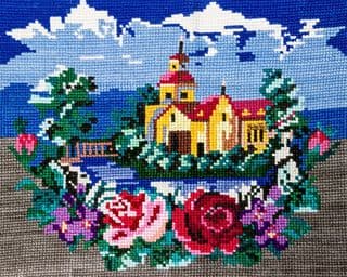 Embroidered Castle amidst Nature