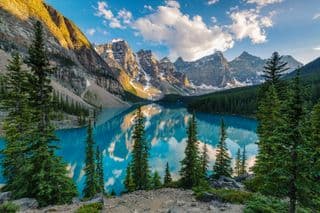 Banff National Park's Moraine Lake at Sunset
