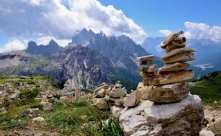 Stacked Stones in the Dolomites