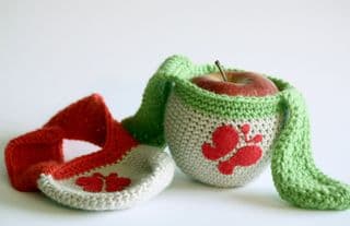 Handcrafted Crocheted Apple Sack