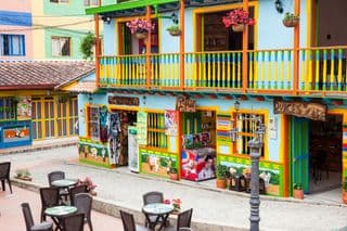 Colorful Guatape Coffee Shop