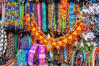 Vibrant Beaded Necklace from Mexican Indigenous Artistry