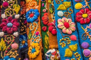 Vibrant Floral Embroidery Strips