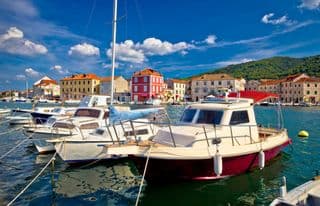 Boats in the Harbor of Starigrad, Hvar Island, Croatia