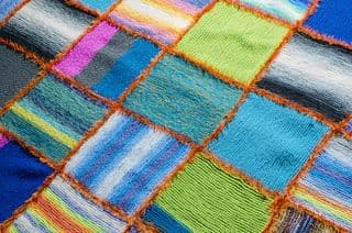Patchwork Knitted Throw