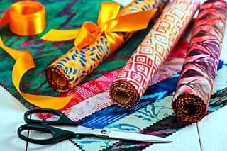 Colorful Fabric Rolls for Crafting