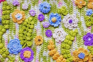 Handcrafted Crochet Floral Tapestry