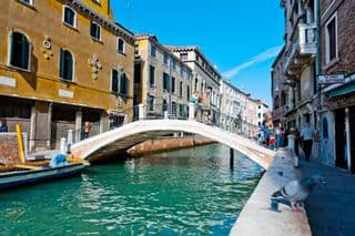 A Small Bridge Over the Venetian Canal