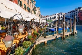 Lunch by the Grand Canal in Venice