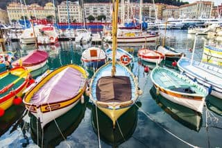 Colorful Boats at the Port of Nice