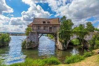 Half-Timbered Water Mill in Vernon, France