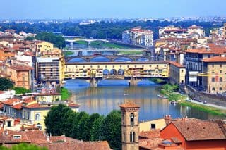 Ponte Vecchio Overlooking the Arno River in Florence