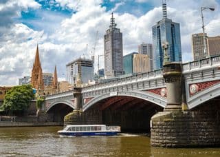 Historic Bridge Over Melbourne's Yarra River