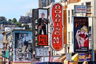 Neon Signs of Broadway Street, San Francisco