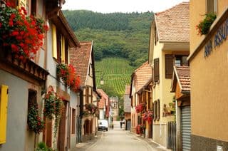 Traditional Half-Timbered Houses in Châtenois, Alsace
