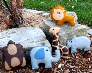 Handcrafted Safari Animal Plushies