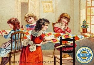 Victorian Girls Quilting with Clark's O.N.T. Cotton