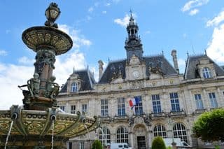 Limoges City Hall Fountain in France