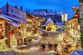 Winter Wonderland in Gruyères, Switzerland