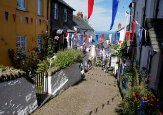 Cobblestone Street in Clovelly, UK