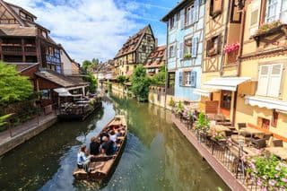Navigating the Canals of Colmar, Alsace, France
