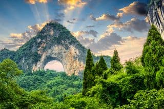 Moon Hill Arch in Yangshuo, China