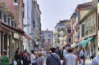 Crowds in Venice, Italy