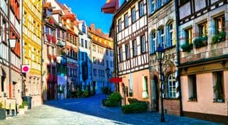 Half-timbered Houses in the Old Town of Nuremberg, Germany