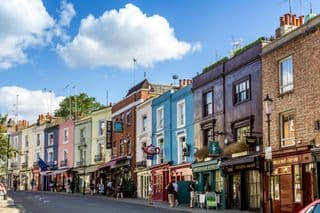 Colorful Notting Hill Street Scene
