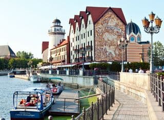 Riverfront in Kaliningrad, Russia
