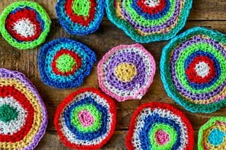 Vibrant Crocheted Mandalas