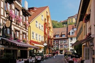 Traditional German Street in Meersburg