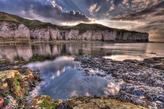Sunset over Flamborough Cliffs