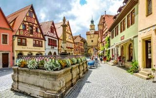 Half-timbered facades of Rothenburg ob der Tauber