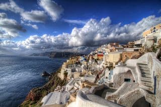 Oia Village at Sunset