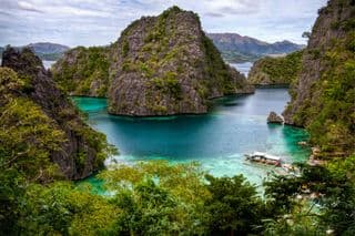 Emerald Lagoon in Coron, Philippines