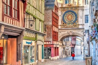 Winter Walk Through Gros Horloge Street, Rouen