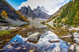 Reflective Lake in the Canadian Rockies